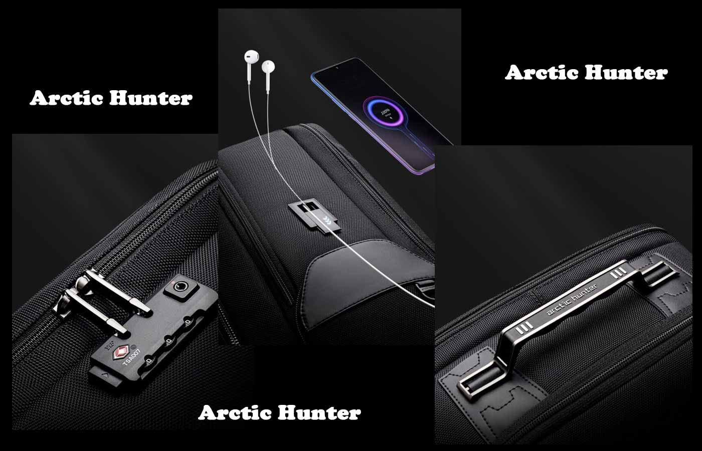 کوله پشتی آرک تیک هانتر مدل Arctic hunter B00415 مناسب لپ تاپ 15.6 اینچی